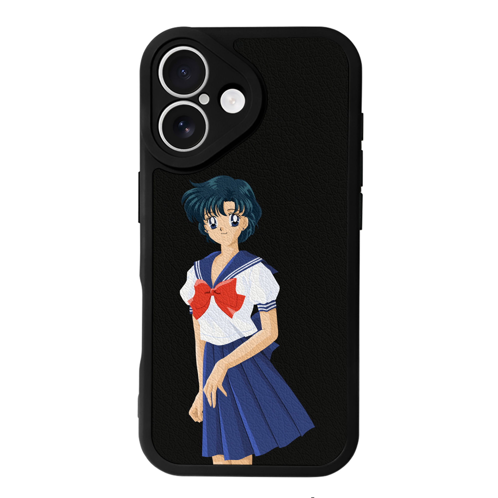 （画像用） 美少女戦士セーラームーン 水野 亜美 みずの あみ Sailor Moon Mizuno Ami 【iPhone 16シリーズ対応】シリコンスマホケース（レザー調） 材質：シリコン